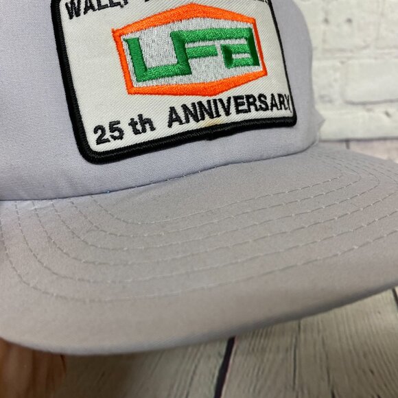 Vintage Hat Cap Snapback Gray UFA 25th Anniversary Giant Embroidered Logo Patch - Picture 7 of 9